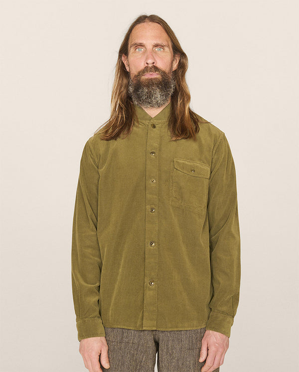 Needle Cord Delinquent Shirt OLIVE
