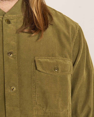 Needle Cord Delinquent Shirt OLIVE