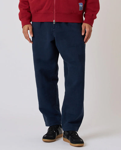 Pleated Track Pant - Dark Navy Patchwork