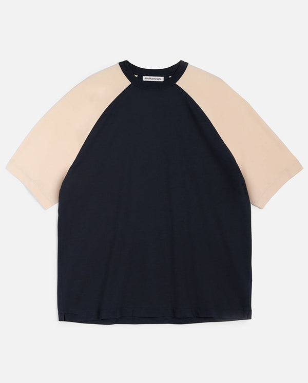 Triple Raglan Tee - Navy