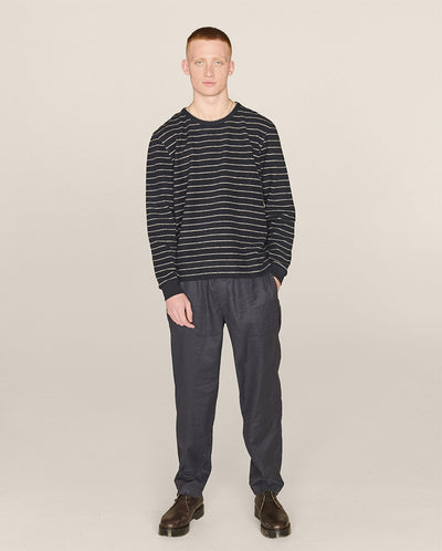 X Sweatshirt Stripe Navy/Ecru