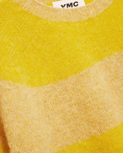 Suedehead Stripe Crew Knit Yellow/Sand