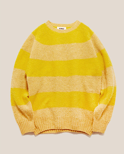 Suedehead Stripe Crew Knit Yellow/Sand