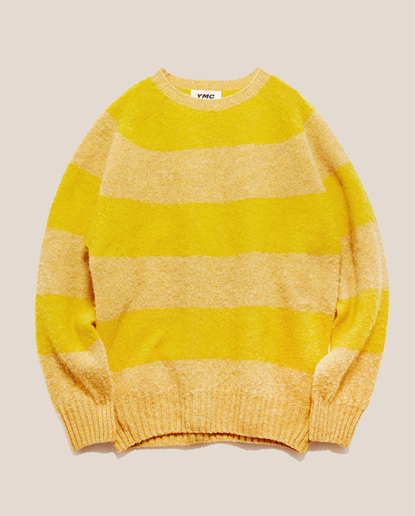 Suedehead Stripe Crew Knit Yellow/Sand