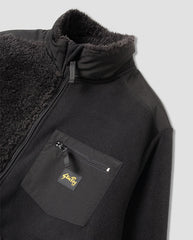 Patchwork Fleece Jacket BLACK