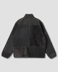 Patchwork Fleece Jacket BLACK
