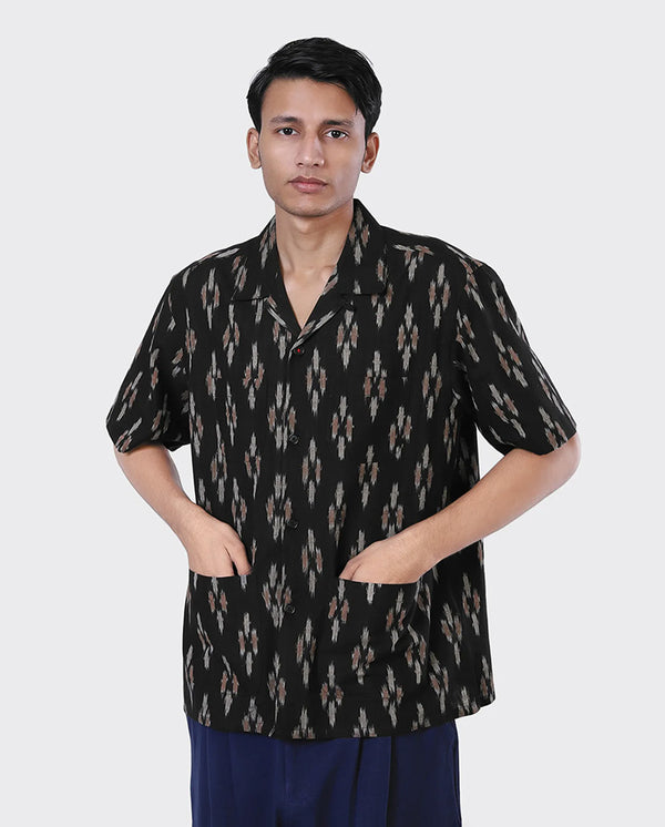 Pedro Shirt - Ikat Black