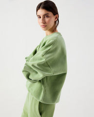 Plizzy Crew Neck Sweat - Vintage Citronella