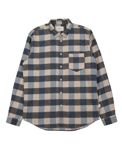 Relaxed Fit Shirt Blue Flannel Check