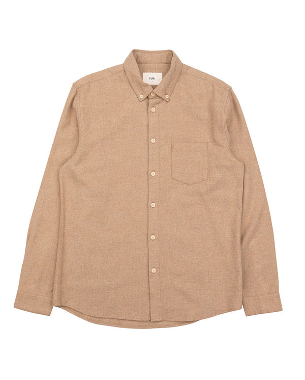 Relaxed Fit Shirt Taupe Flannel