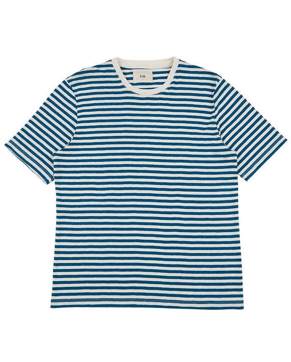 Classic Stripe Tee Ocean Blue / Ecru