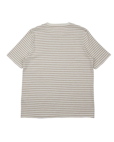 SS Textured Stripe Tee Tobacco Stripe