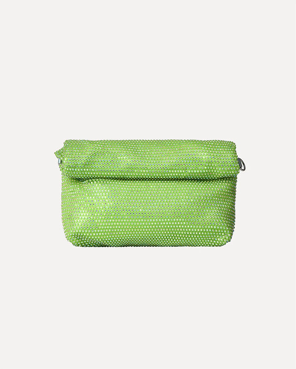 Paris Embellished Clutch Acid Lime