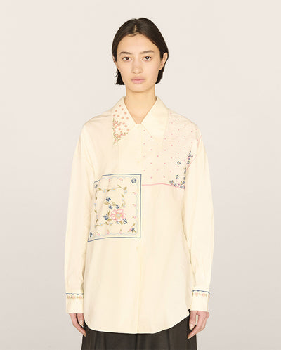 Lena Embroidered Shirt ECRU