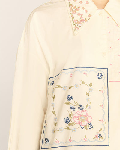 Lena Embroidered Shirt ECRU
