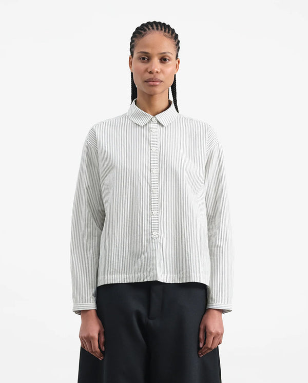 Marianne Stripe Shirt - Natural/Navy