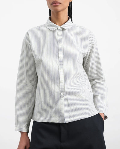Marianne Stripe Shirt - Natural/Navy