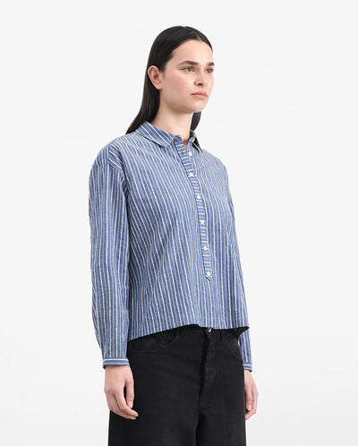Marianne Stripe Shirt - Navy/Natural