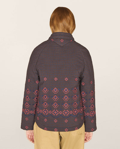 Erkin Gingham jacket Navy/Brown
