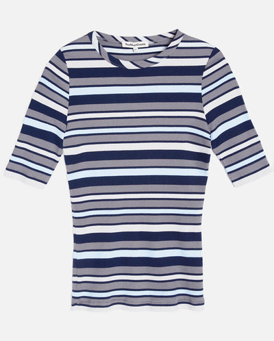Charlotte T-Shirt - Morse Code Stripe