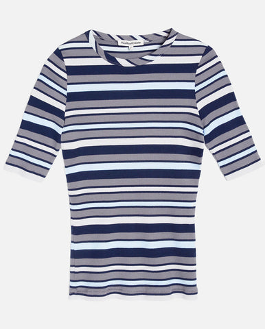 Marianne Stripe Shirt - Natural/Navy