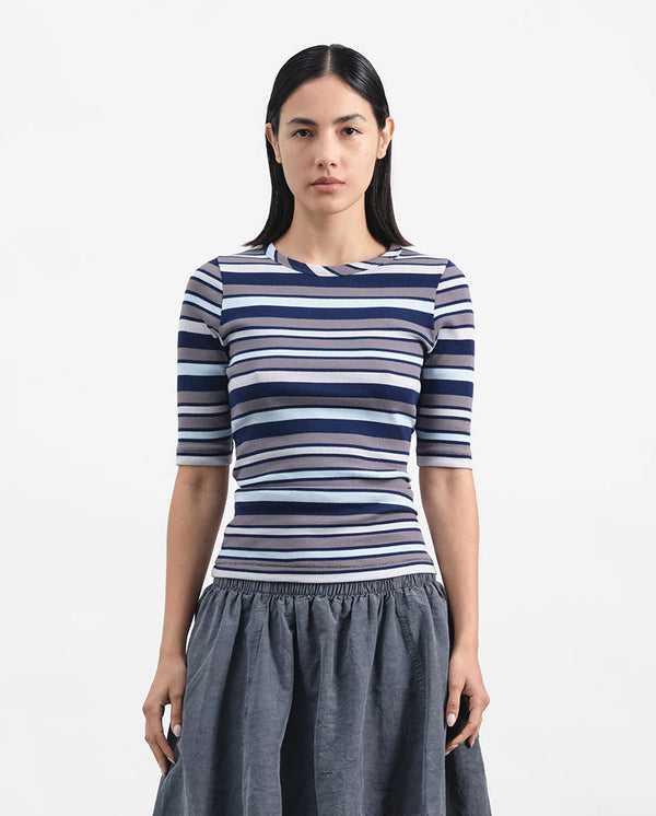 Charlotte T-Shirt - Morse Code Stripe