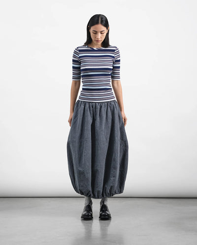 Charlotte T-Shirt - Morse Code Stripe