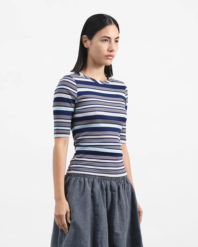 Charlotte T-Shirt - Morse Code Stripe