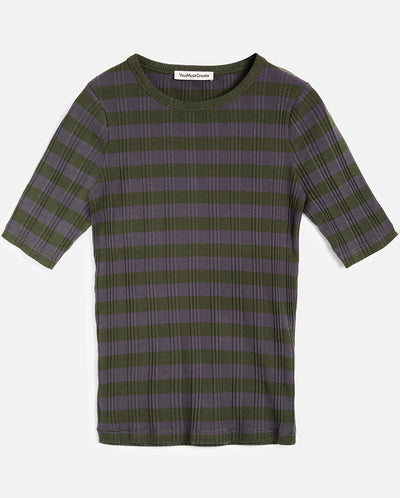 Charlotte Stripe Tee Grey/Stripe