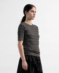 Charlotte Stripe Tee Grey/Stripe