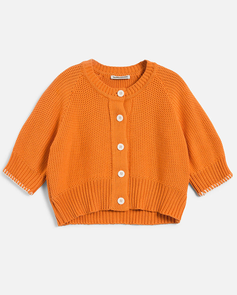 Kwai Knit Cardigan - ORANGE