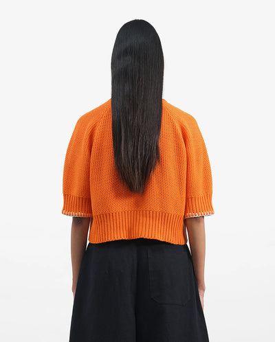 Kwai Knit Cardigan - ORANGE