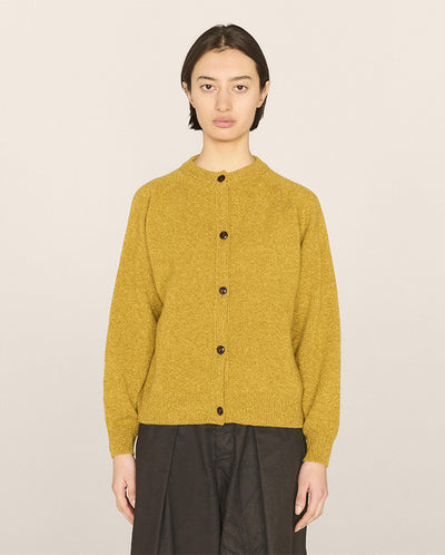 Atomic Knit Cardigan Yellow Marl