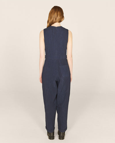 Jojo Seersucker Jumpsuit NAVY