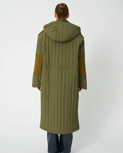Quilted Parka Coat - Army