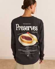 House Preserves L/S Graphic Tee - Charcoal