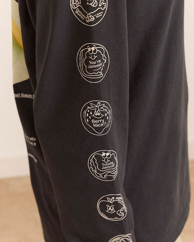 House Preserves L/S Graphic Tee - Charcoal
