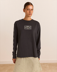 House Preserves L/S Graphic Tee - Charcoal