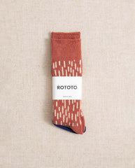 Rain drop crew sock - Garnet / Ivory