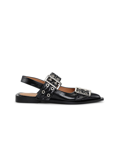 Chunky Buckle Ballerina BLACK