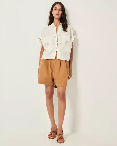 Dellani Embroidery Shirt Cream