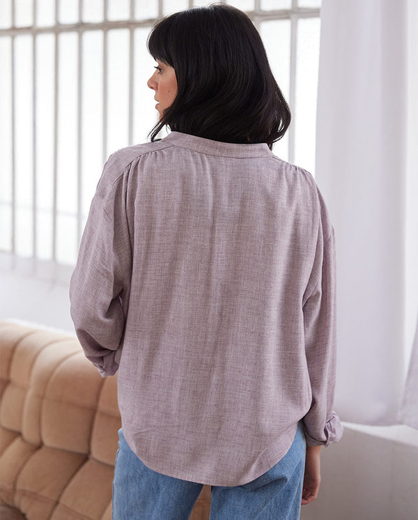 Lonnie Wool Mix Blouse Violet