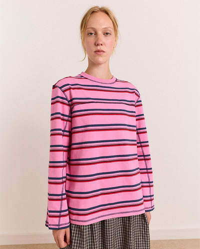 Samara Tee - Pink Stripe