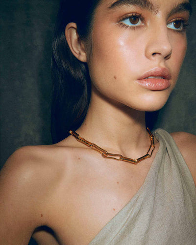 Chunky Link Necklace - Gold