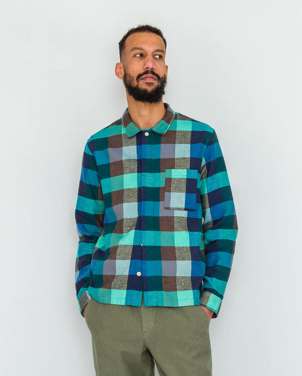 Patch Shirt Blue/Green Flannel Check