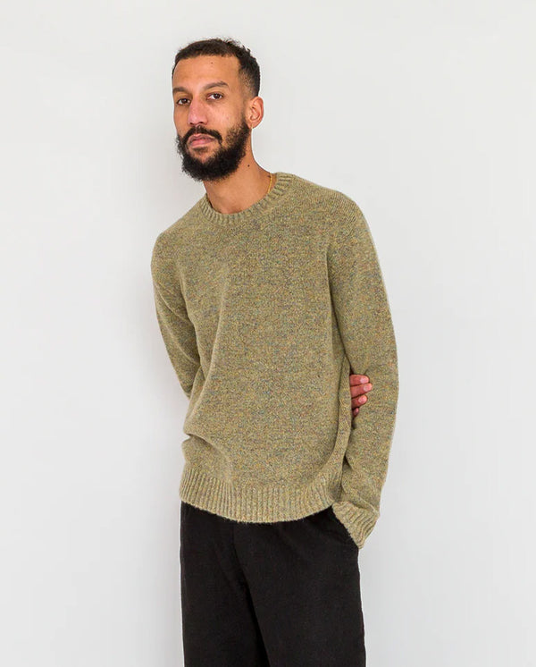 Chain Crew Knit Sage Mohair