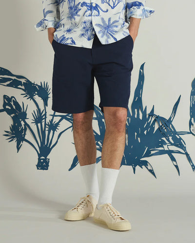 CLEAN SHORT - NAVY DERBY STRIPE