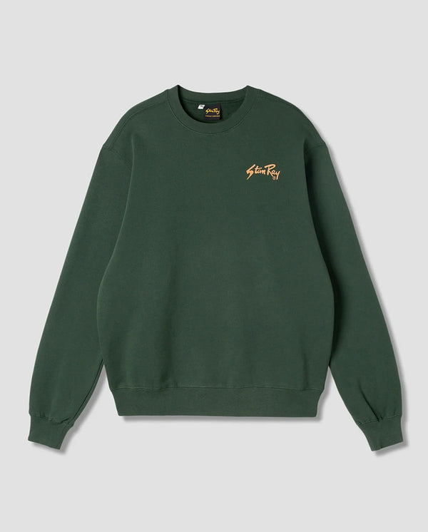 Blues Brush Crew Pine Green