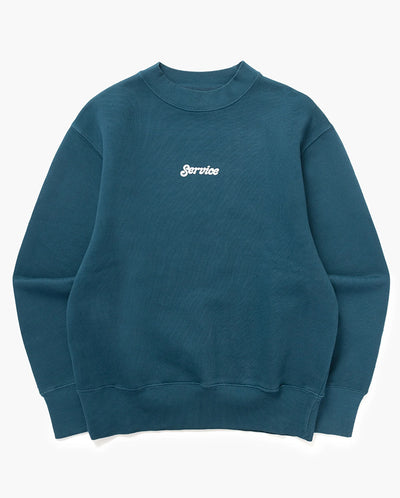 Service Logo Crewneck Ocean