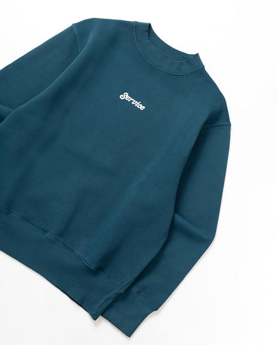 Service Logo Crewneck Ocean